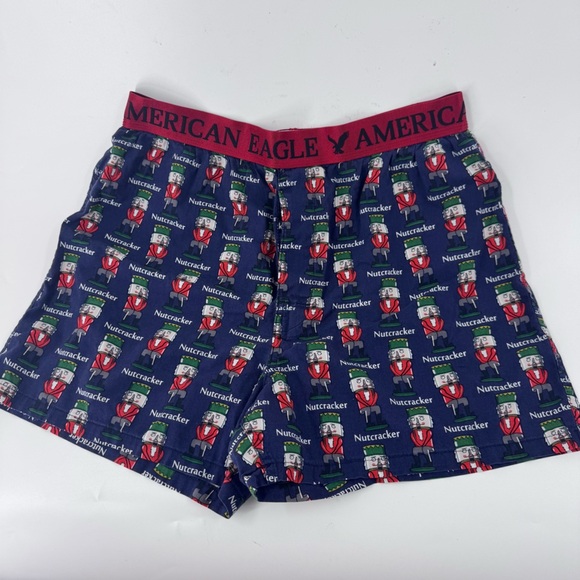 American Eagle Outfitters Men's Blue Nutcracker Boxers - Picture 7 of 7